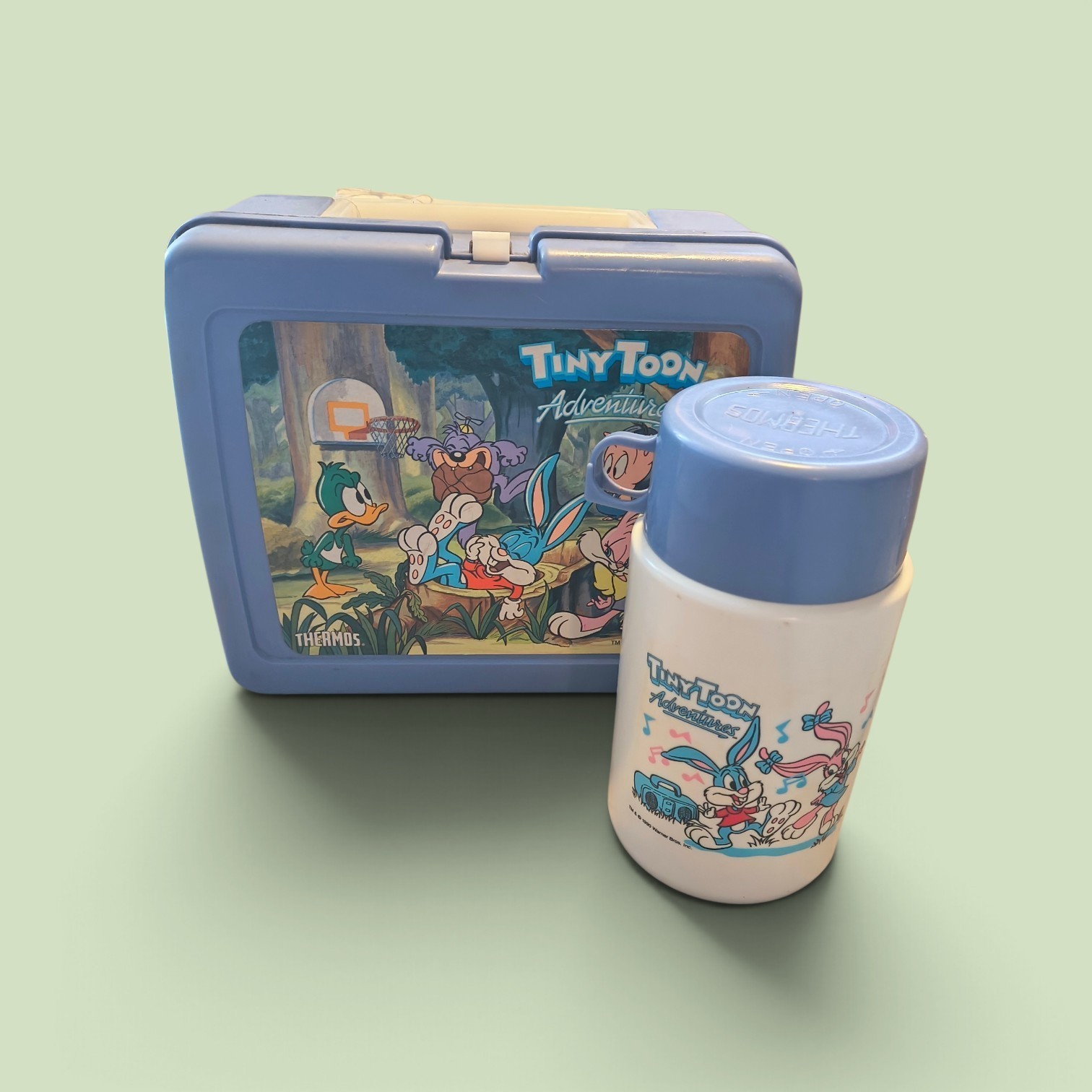 VTG Lunch Box & Thermos Tiny Toons Adventure 1990\'s Looney Tunes Made In USA