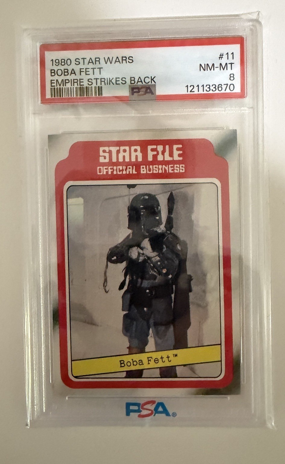 1980 Topps Star file BOBA FETT #11 Empire Strikes Back PSA 8 🔥🔥