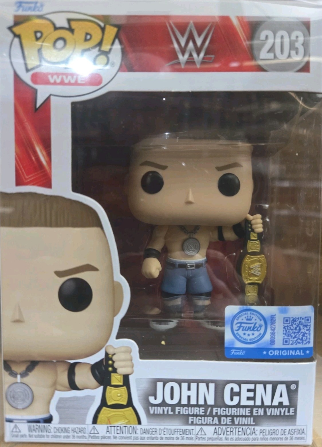 FUNKO Pop  WWE - JOHN CENA - Walmart (Exclusive) #203 w/ protector