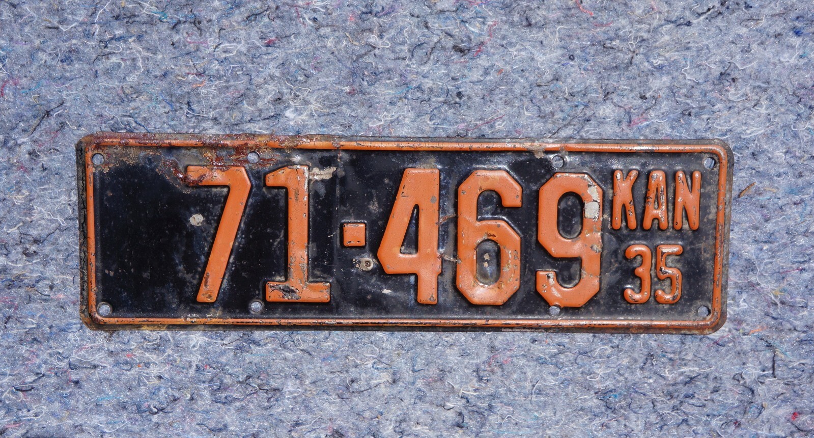 1935 KANSAS License Plate