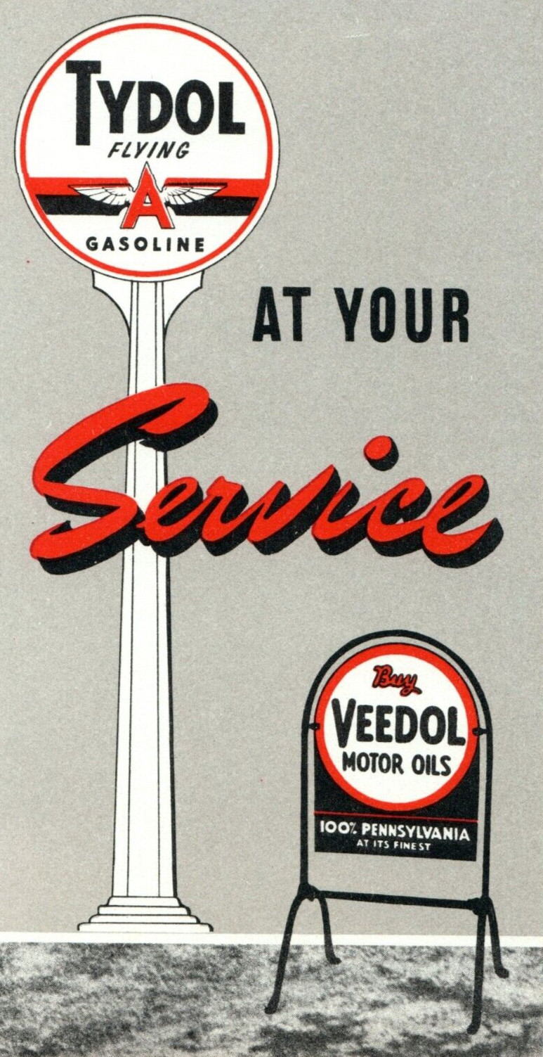 1930\'s Tydol Flying A Gasoline Advertising Ink Blotters Veedol Motor Oils