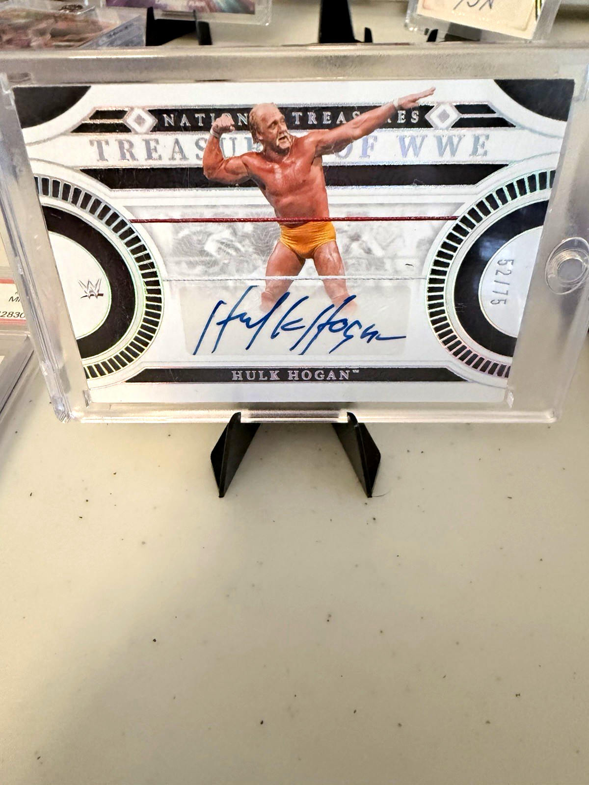 Panini 2024 WWE National Treasures Hulk Hogan Treasures of WWE Auto /75