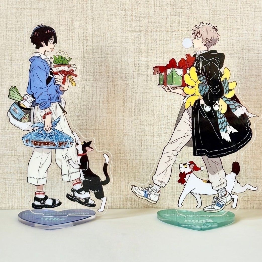 2Pcs Anime The Stranger By The Shore Lanyard 10Cm Acrylic Stand Figure