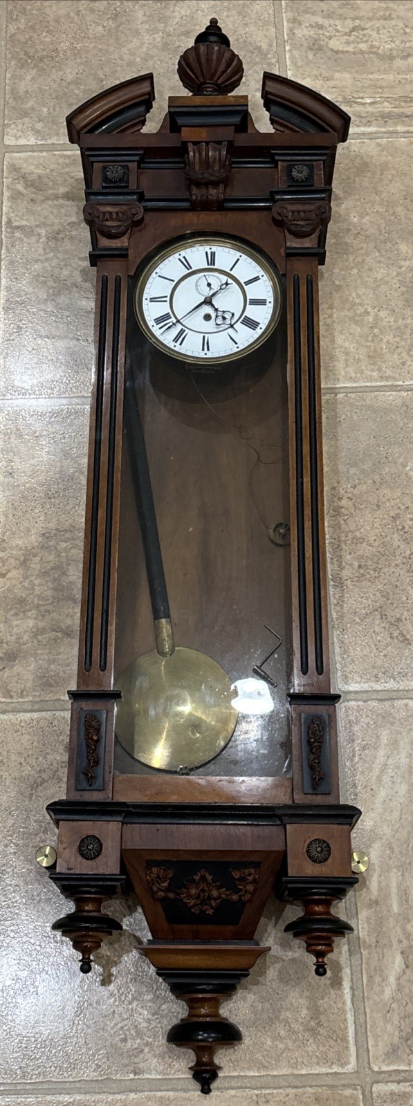 Rare Antique F. Kroeber Single Weight Vienna Style Regulator Clock - Restoration