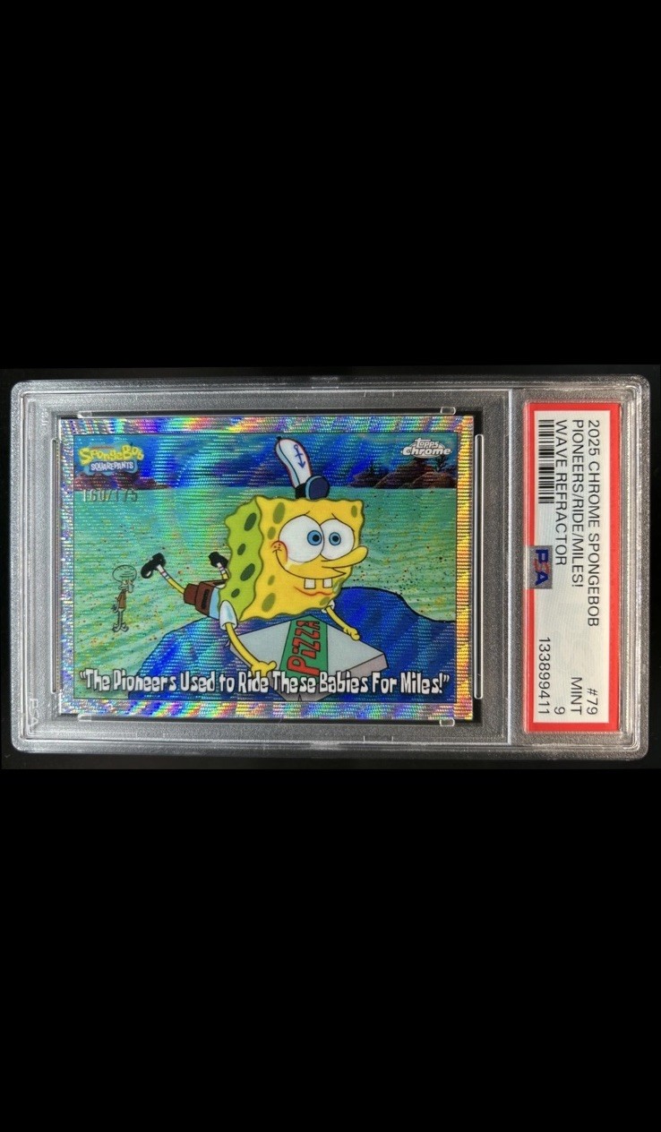 2025 Topps Chrome SpongeBob #79 Pioneers Ride/Miles Wave Refractor 160/175