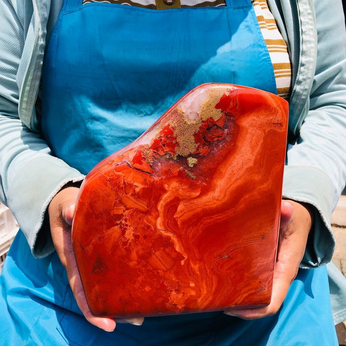 11.6LB Top Natural Red jasper Quartz Crystal mineral specimen Healing Decoration
