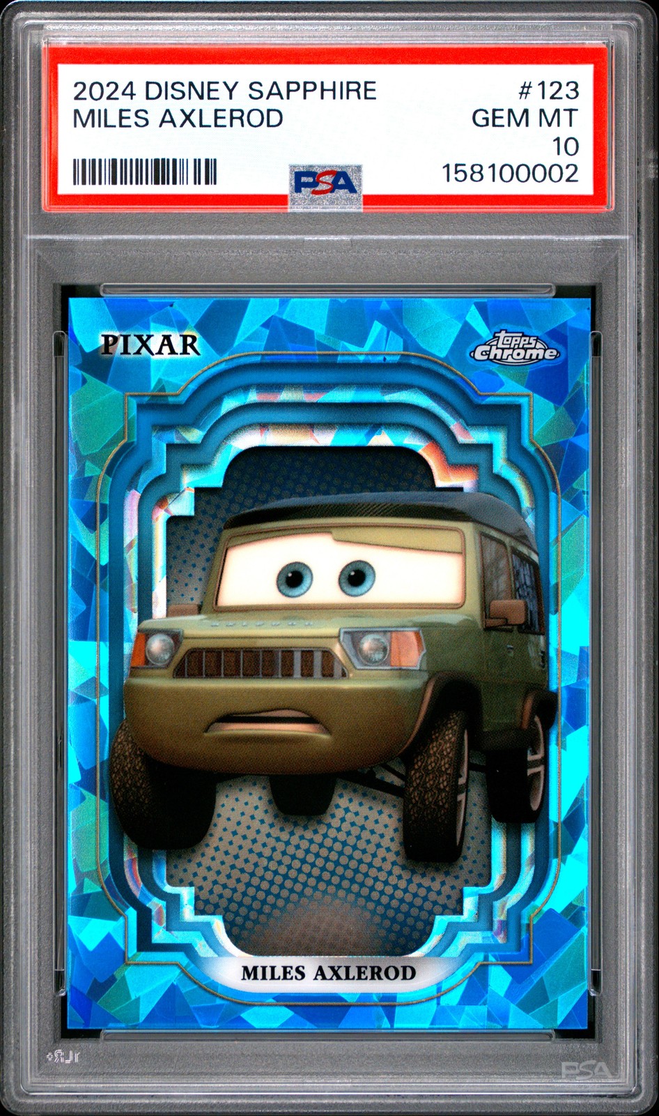 2024 TOPPS CHROME DISNEY SAPPHIRE EDITION #123 MILES AXLEROD PSA 10