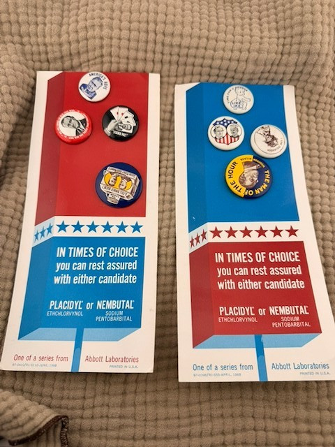 Vintage 1950s Political Campaign Pinback Buttons Lot Ike Nixon Stevenson Kefauve