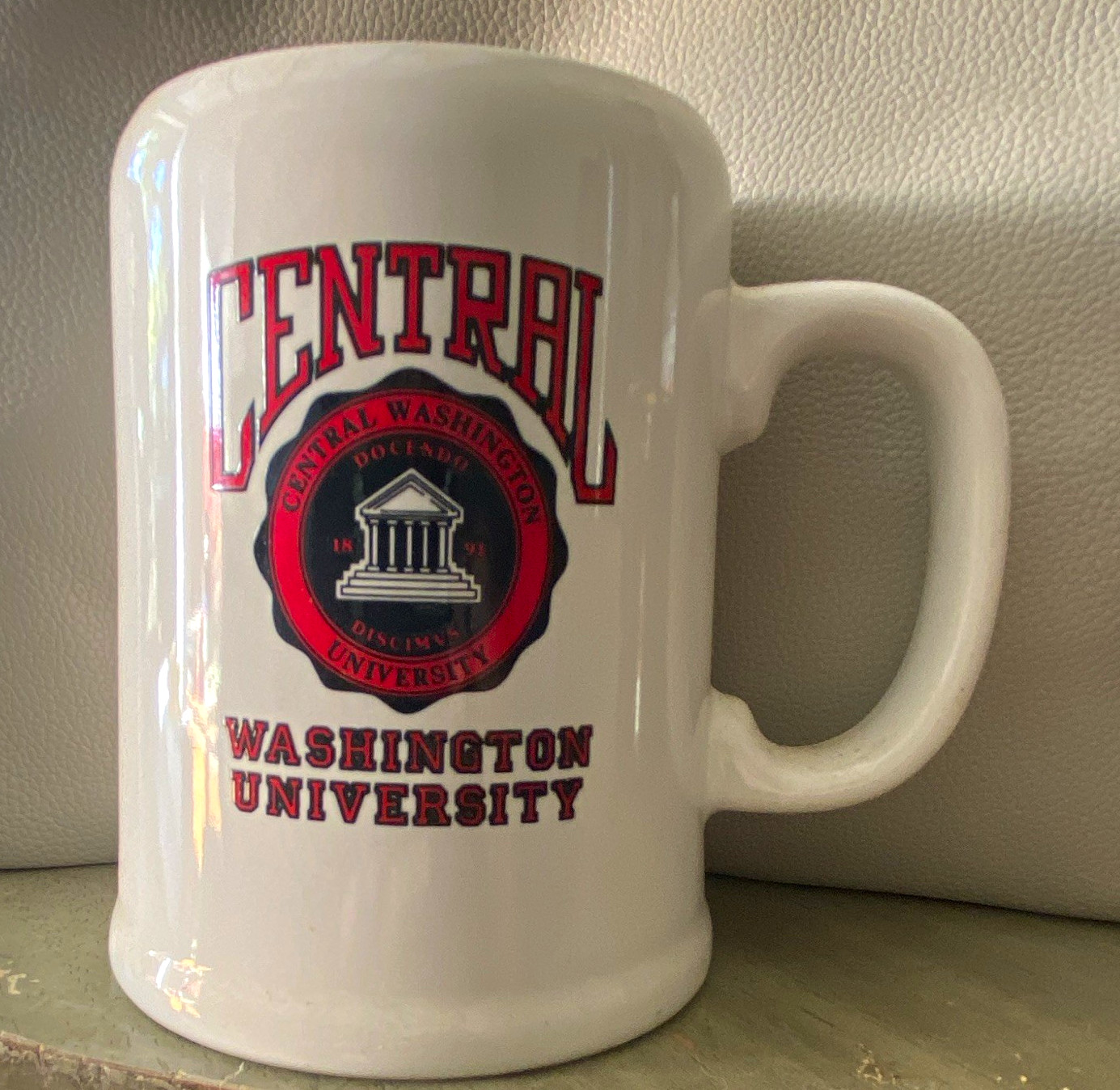 Central Washington University White Ceramic Mug Collegiate Collectible