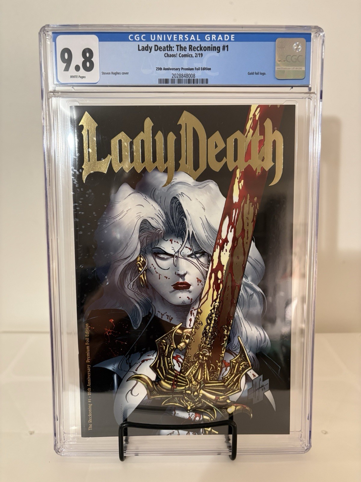 Lady Death: The Reconing #1, 2019 Chaos Comics, Premium Foil Edition CGC  9.8