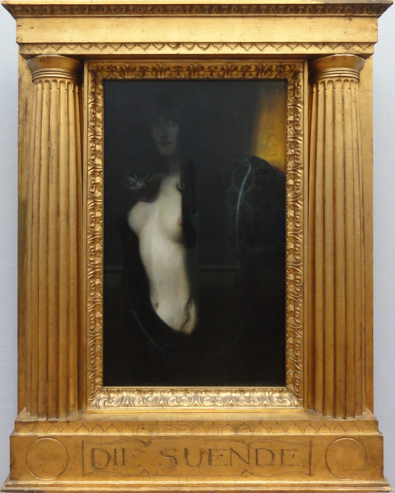 Franz von Stuck The Sin 1893 Vintage Art Glossy Photo Reprint