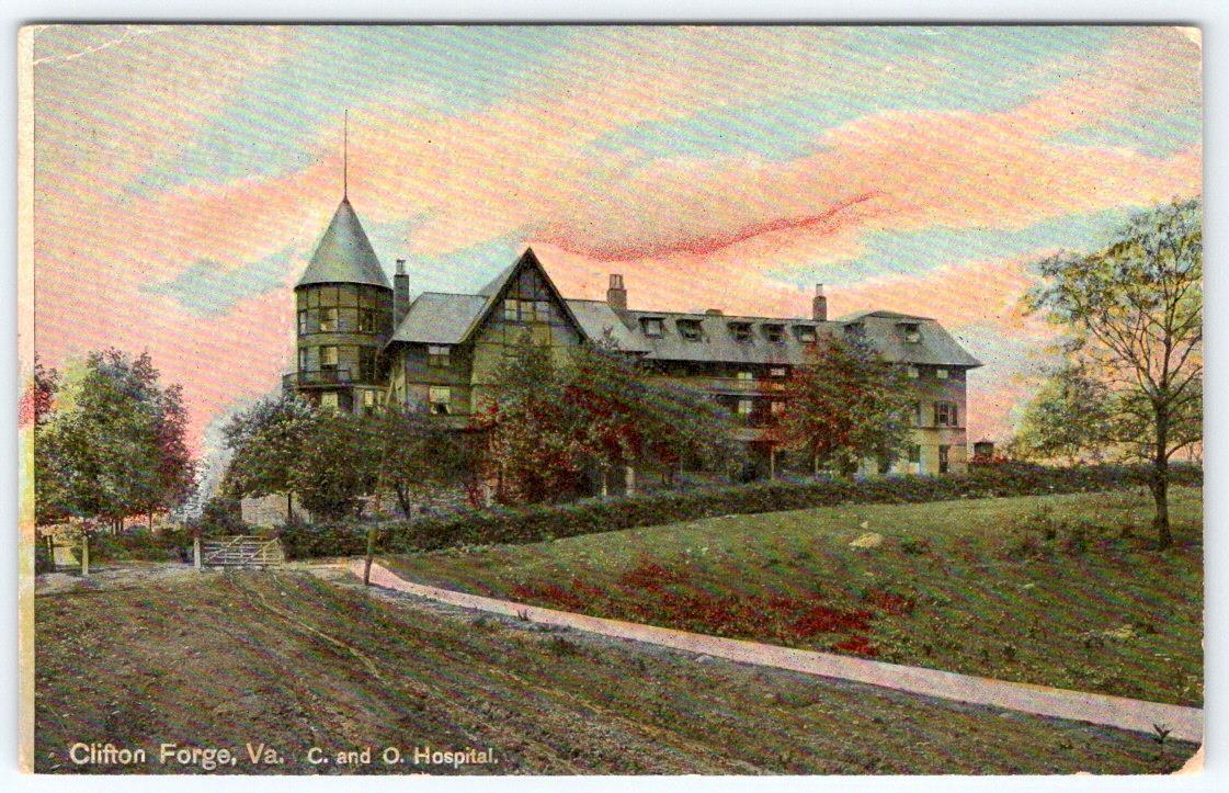 1910\'s C and O HOSPITAL CLIFTON FORGE VIRGINIA VA ANTIQUE POSTCARD