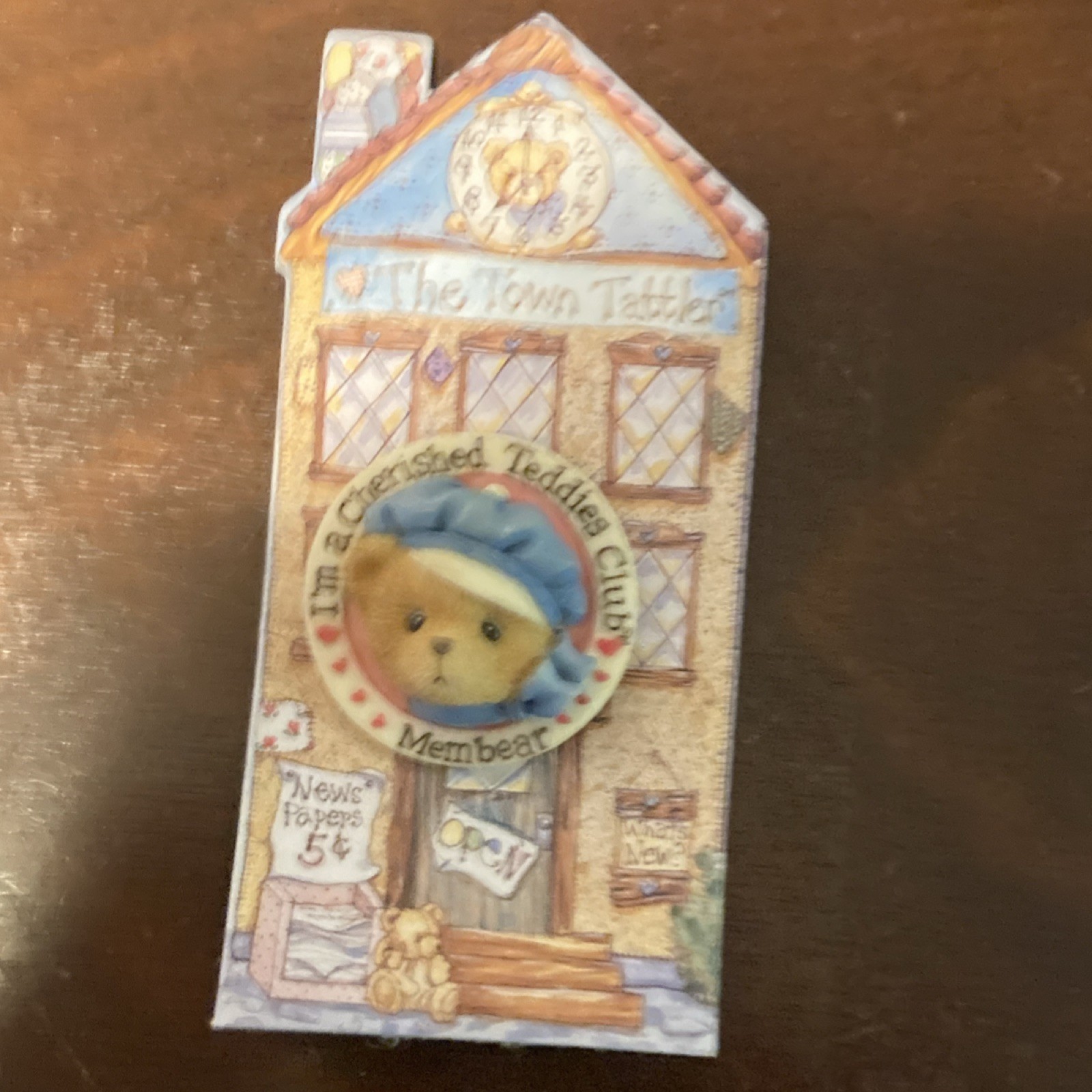 Cherished Teddies Club Member Pinback CRT124 Priscilla Hillman Enesco 1995