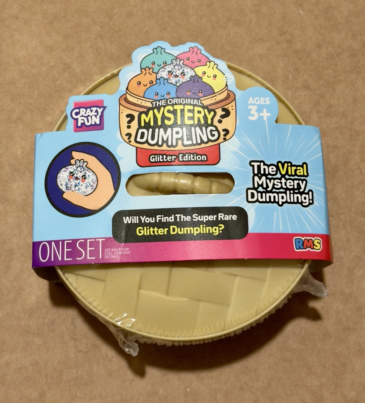 RMS Crazy Fun The Viral Mystery Dumpling Silver Glitter Edition Squishy Surprise