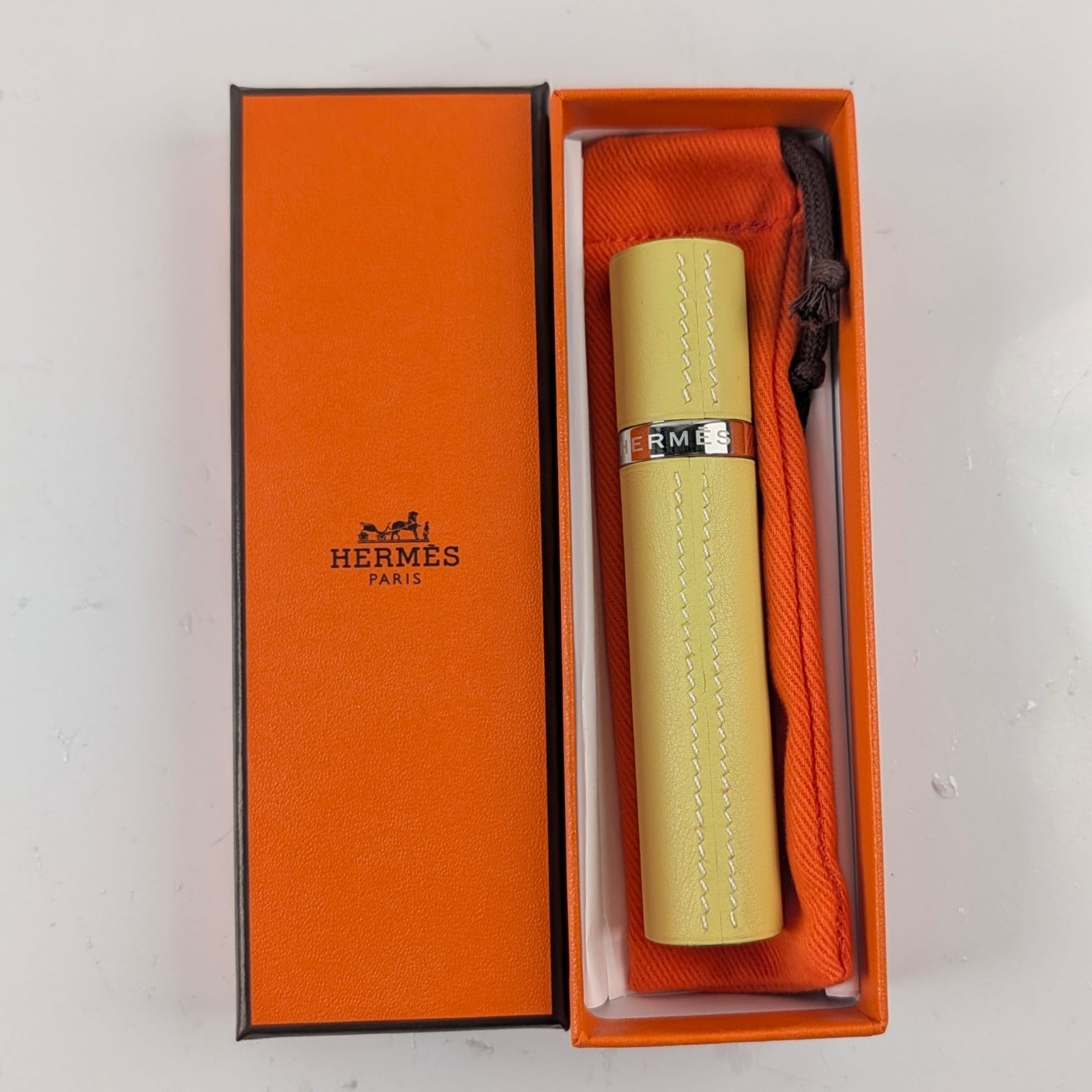 New HERMES Refillable Atomizer Perfume Leather Case Accessory