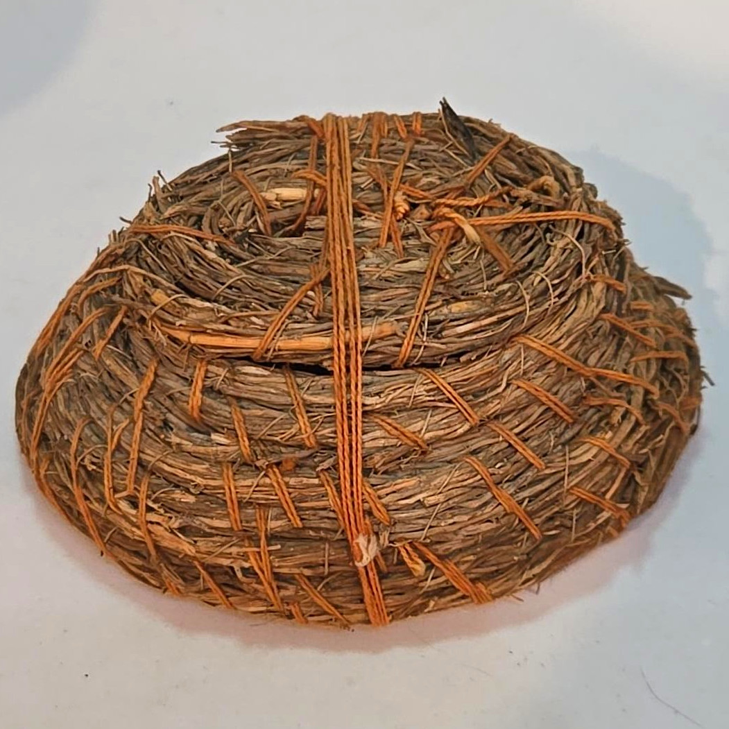 VINTAGE BE-EL HAA “EL CAMINO DEL AGUA” MEXICAN HANDCRAFTED ART BASKET FOLK ART