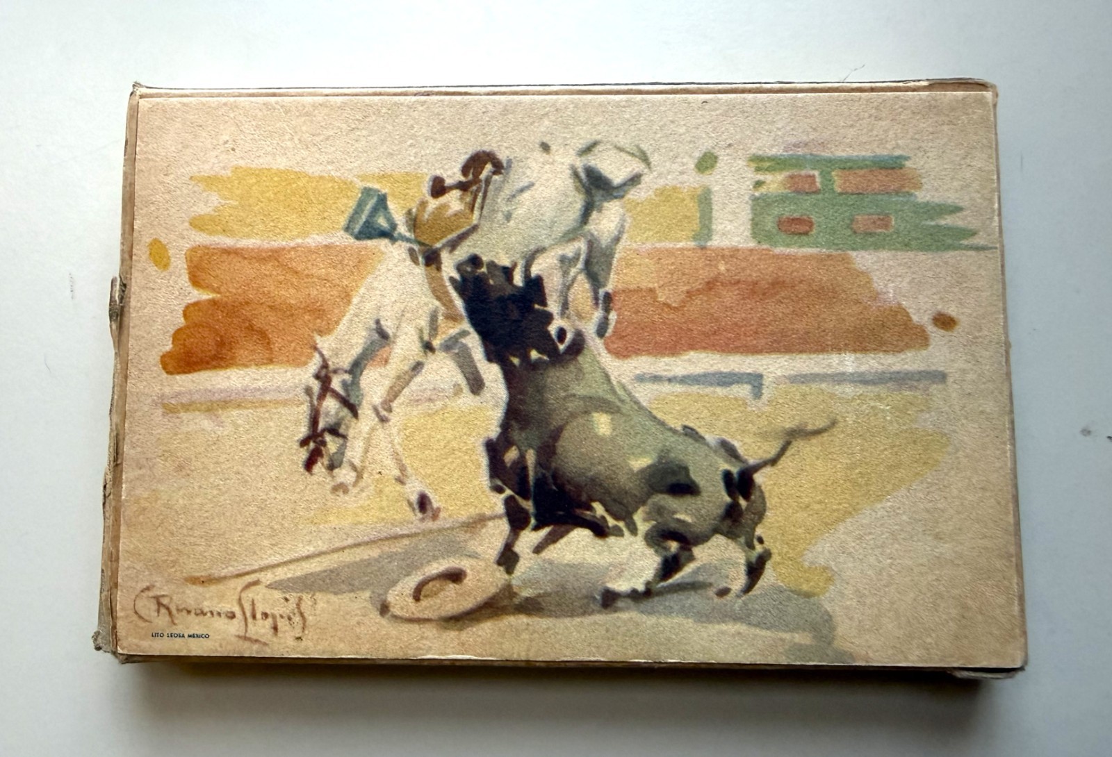 22 Vintage 1950-60s Mexico Carlos Ruano Llopis Bullfight Postcards in box