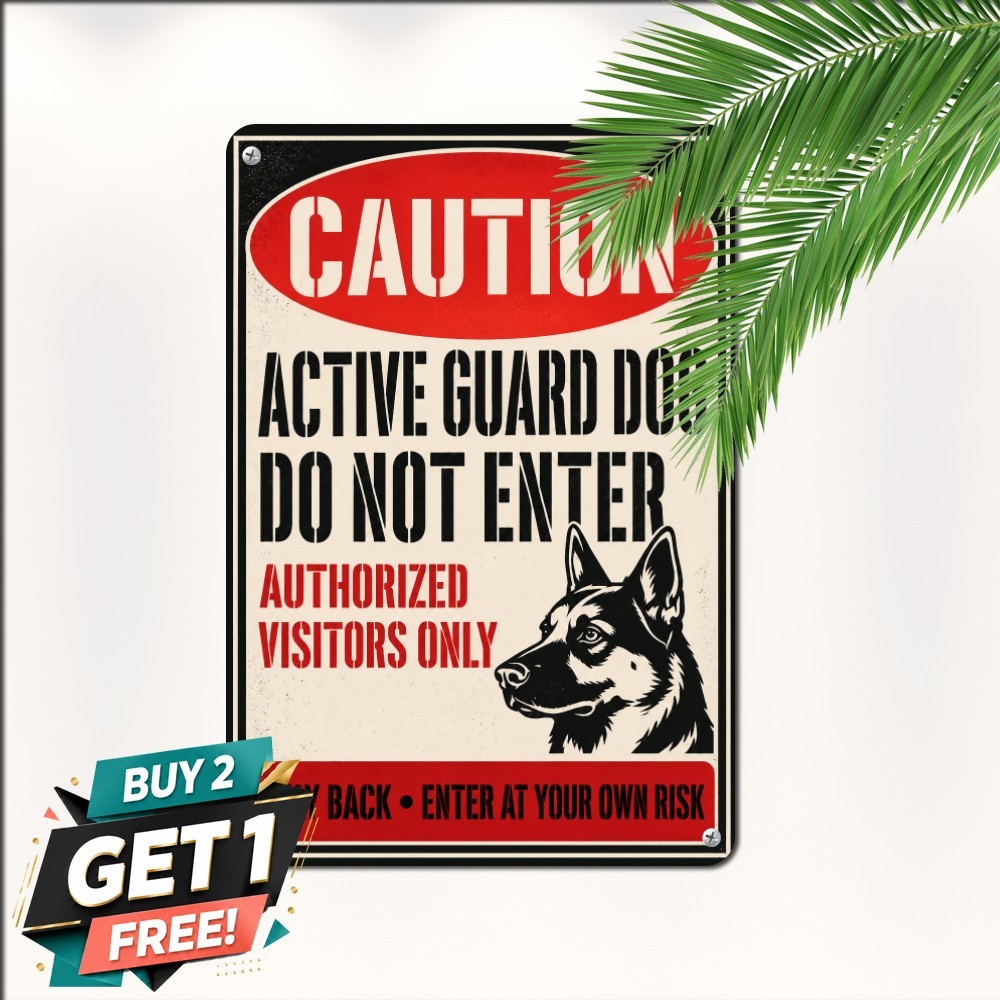 Beware Of Guard Dogs Metal Sign Private Property Boundary Outdoor Tin Plaque
