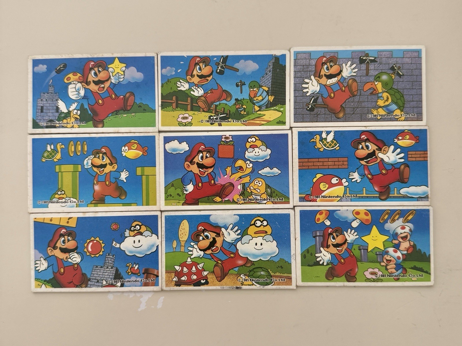 Mario 1985 Amada Nintendo Famicom 9 Menko Card Reseller Collector Dealer Lot