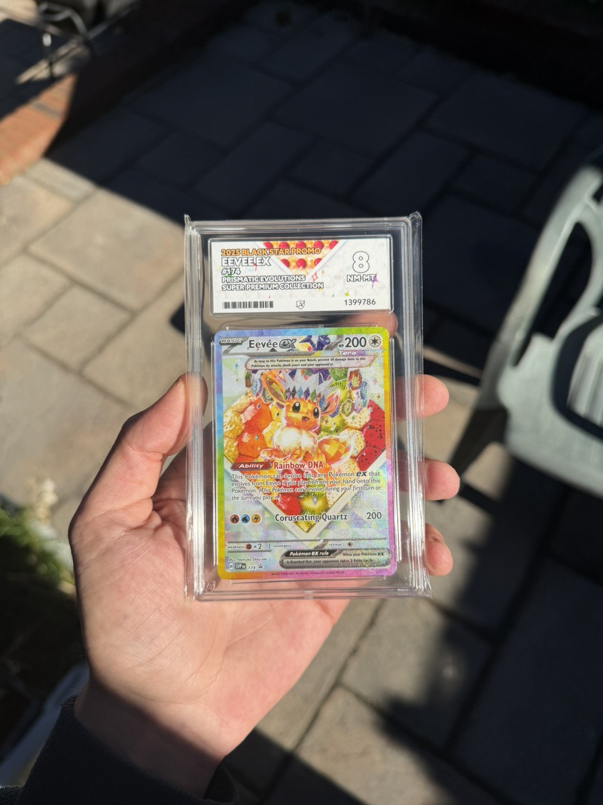 Pokémon TCG Eevee ex Holo 174 2025 Prismatic Evolutions Black Star Promo ACE 8