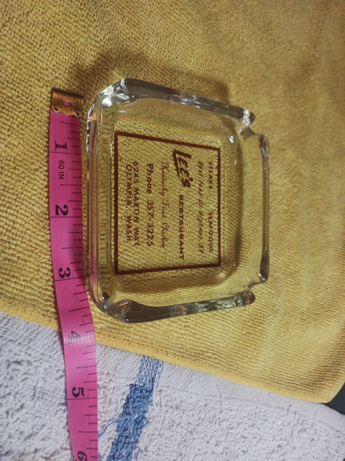 Vintage Ashtray LEE\'S RESTAURANT Kentucky Fried Chicken OLYMPIA WASHINGTON Clean