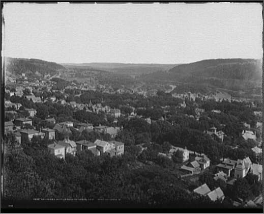 Photo:Little Falls New York 1890 Panorama Cityscape Buildings Railroads
