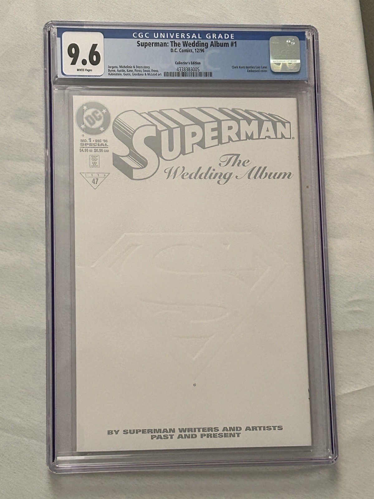 Limited Time Sale Superman Wedding Album 1 CGC 9.6 Collector's Embossed Variant