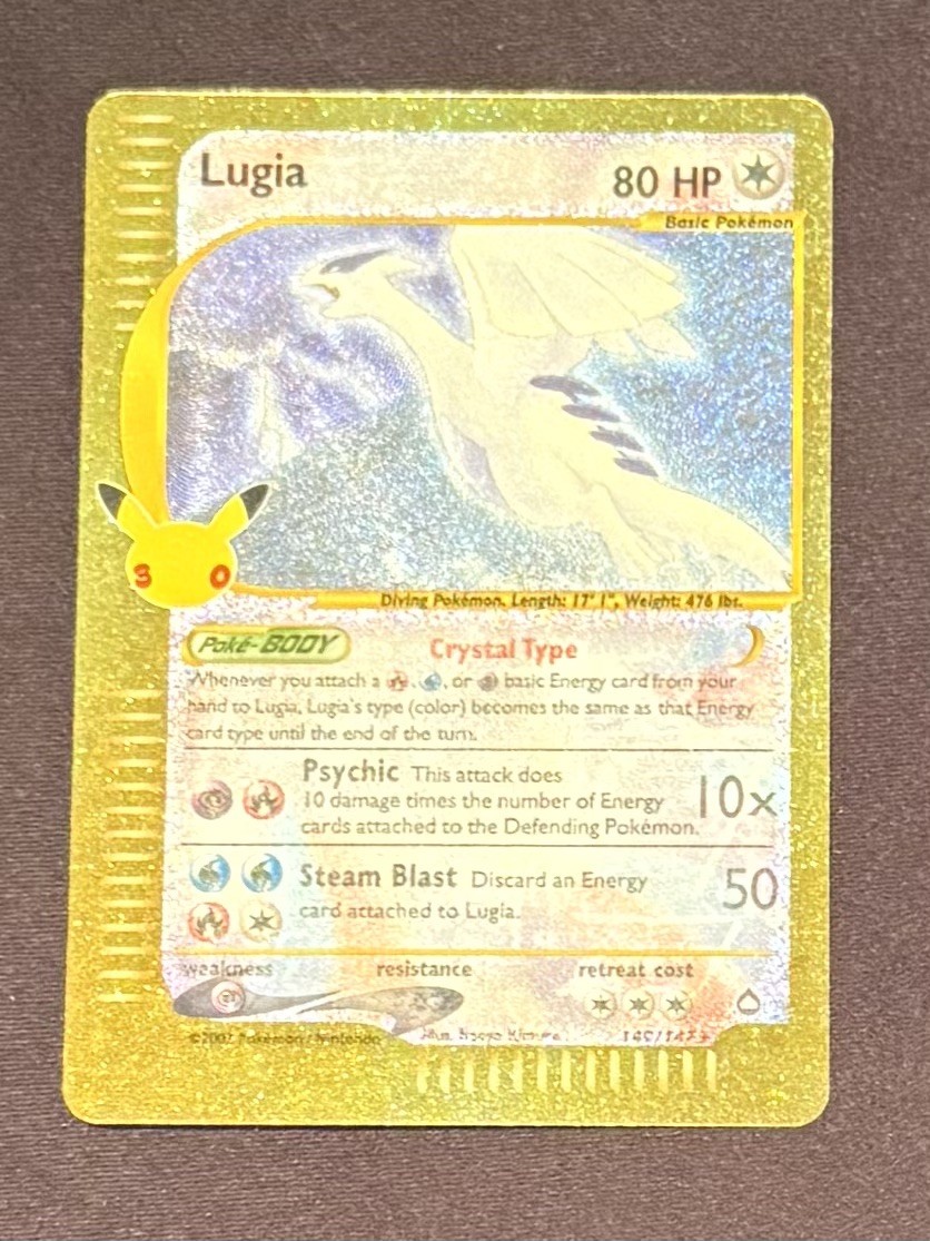 Pokémon TCG 30th anniversary Crystal Lugia - 149/147 English