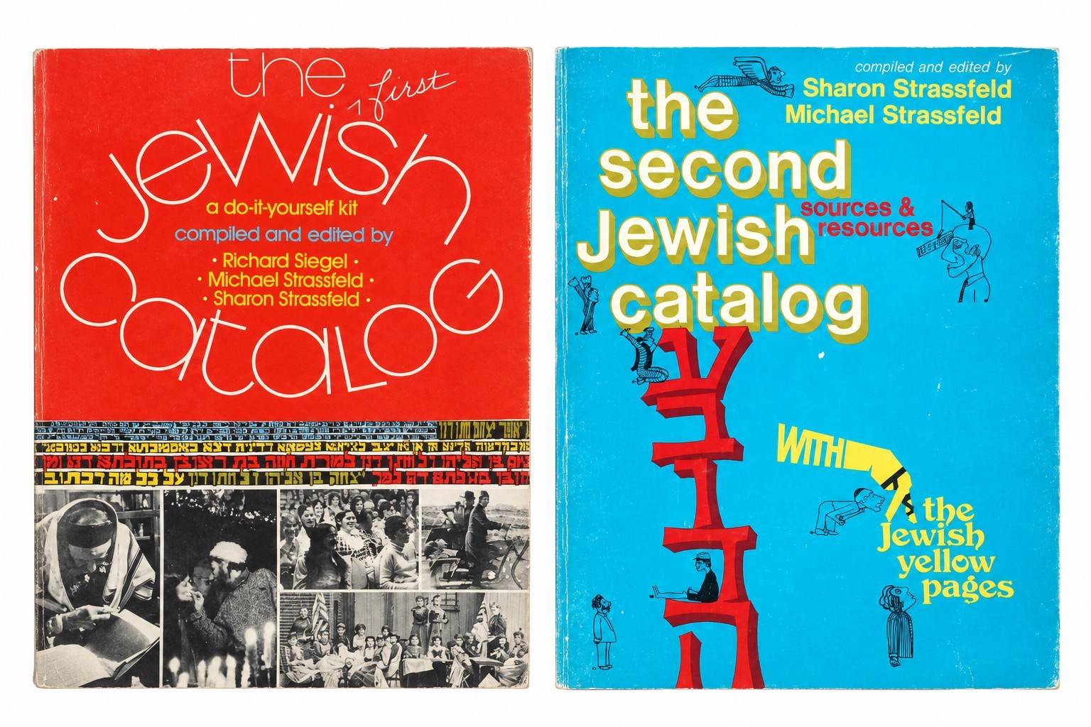 The First & Second Jewish Catalog 2 Book Set Siegel Strassfeld Vintage Judaica