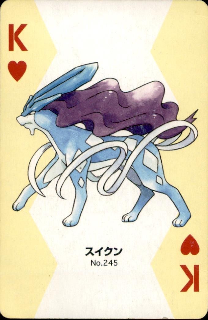 Suicune King Of Hearts 2000 Pokemon Japanese Silver Part 2 Playing Card Deck