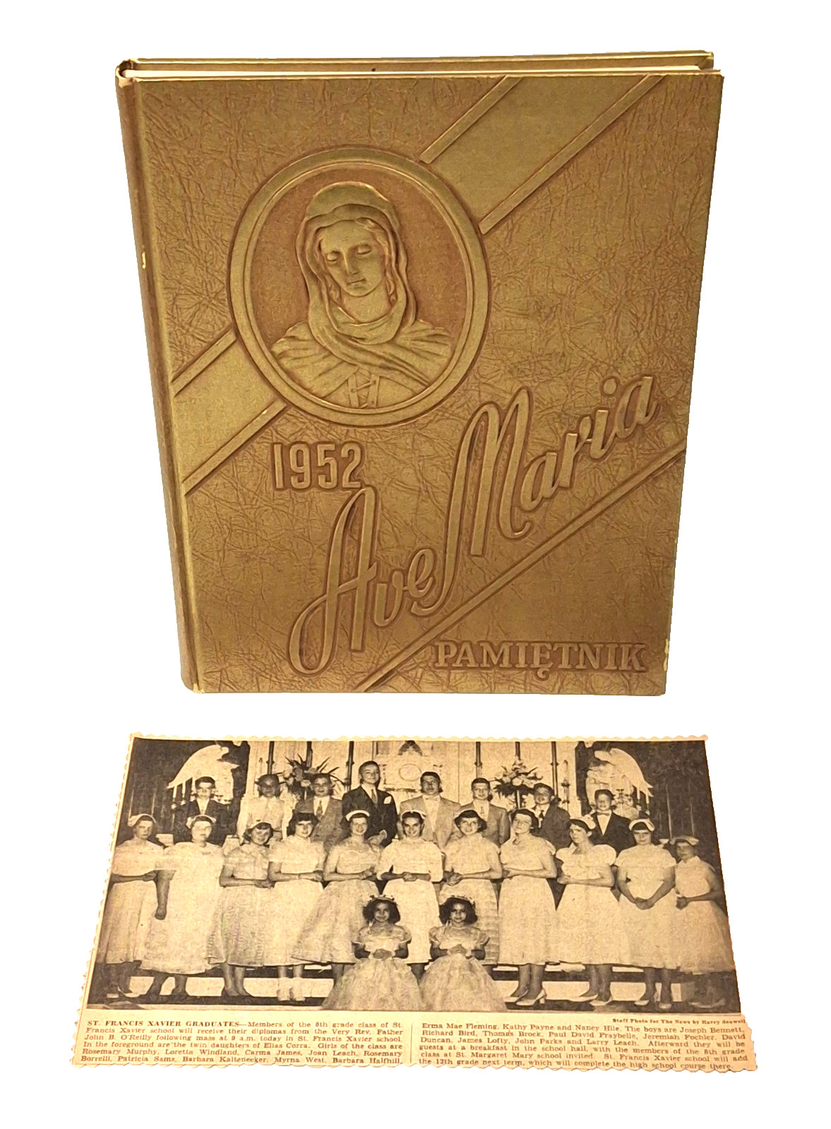 1952 St Casimir Jubilee Book Johnstown PA Polish Catholic Time Capsule Clipping