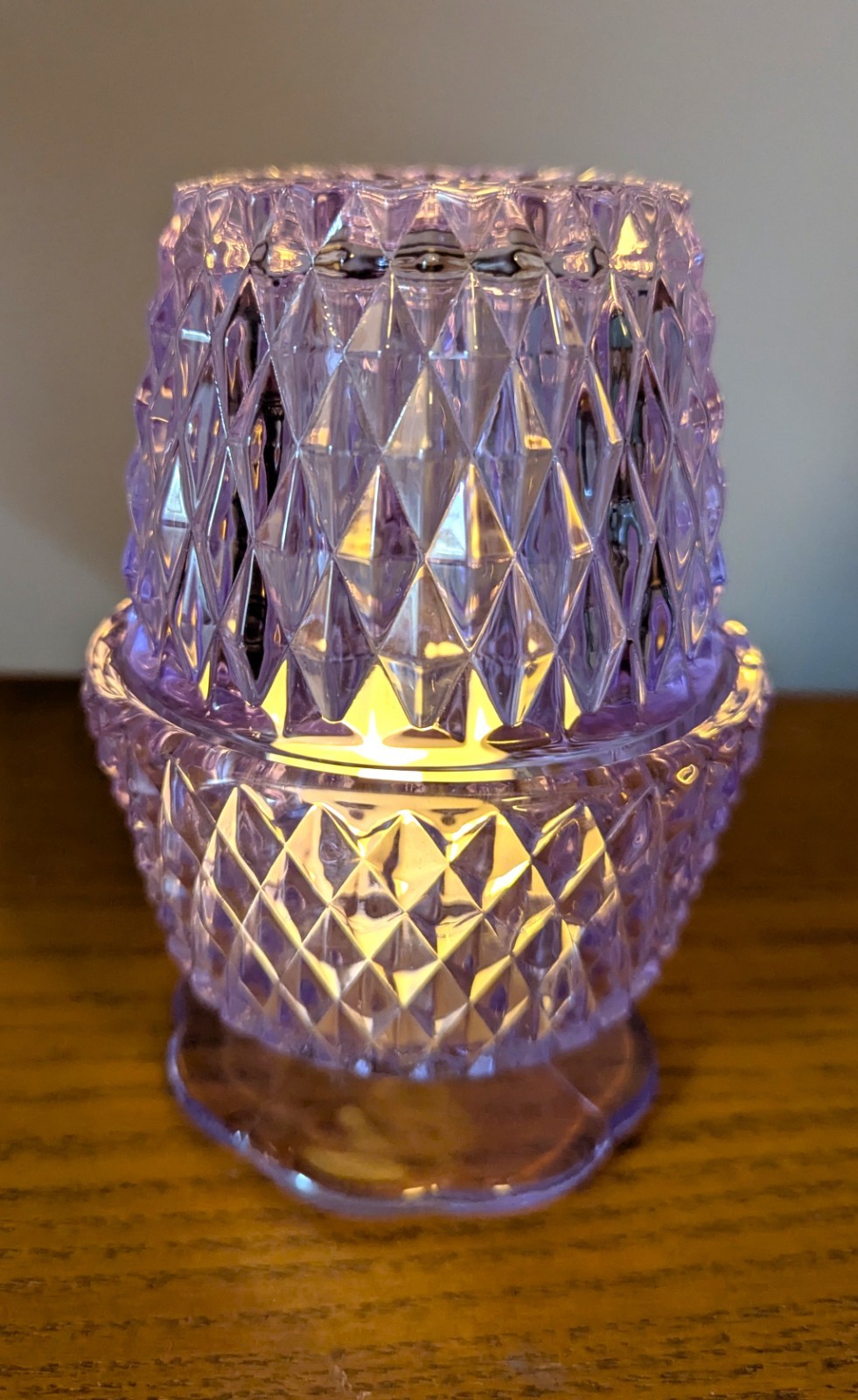 Lilac Diamond Point Fairy Lamp | OOAK Illuminare by The Gathered Light