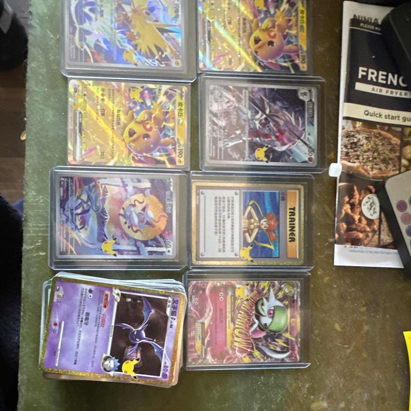 110 Pokémon  Chinese Holo Card Pikachu EX signed card Crobat Gardevoir