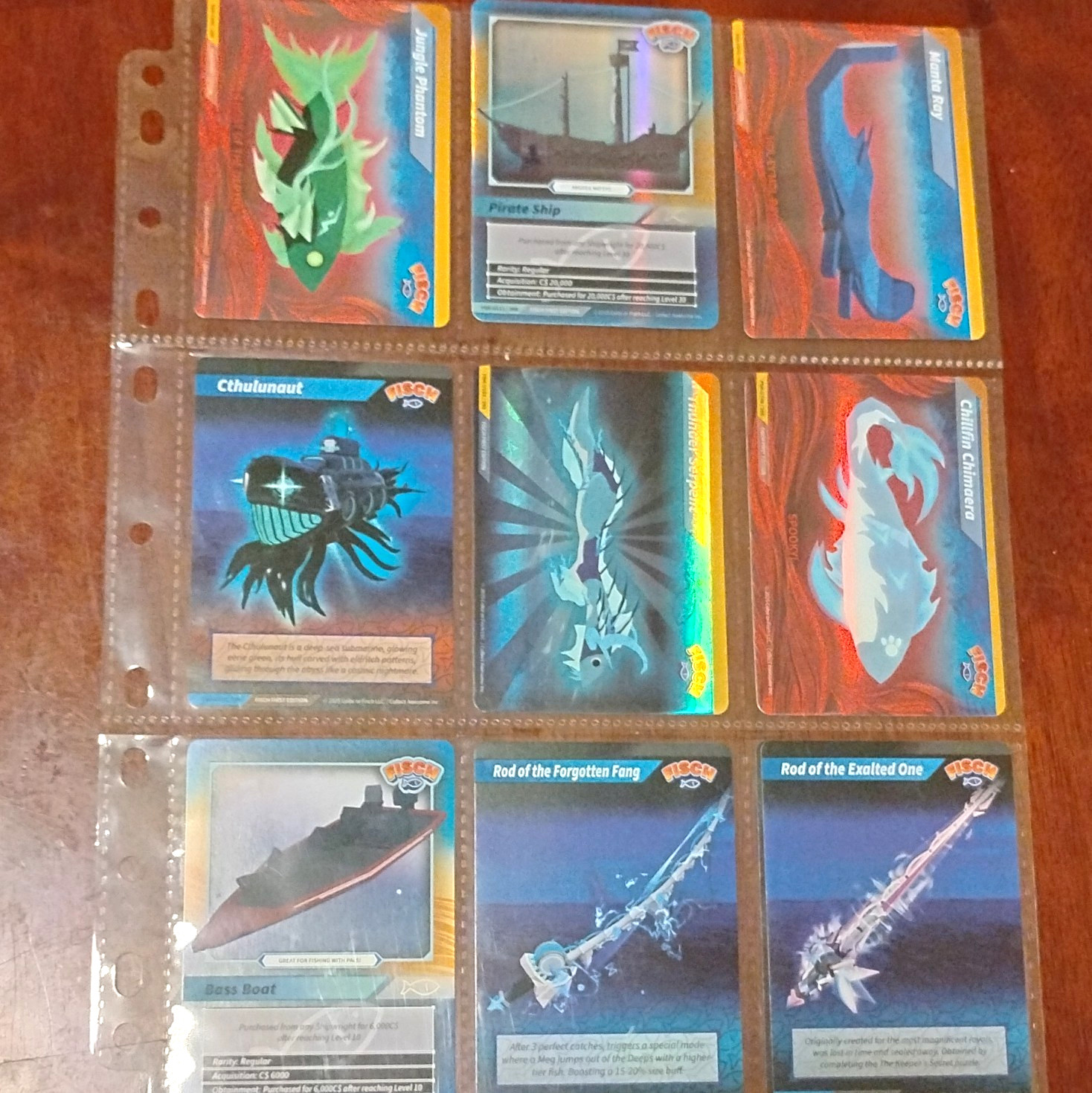 Fisch Trading Cards Series 1 Holographic 12-Card Lot Echo Koi Megalodon