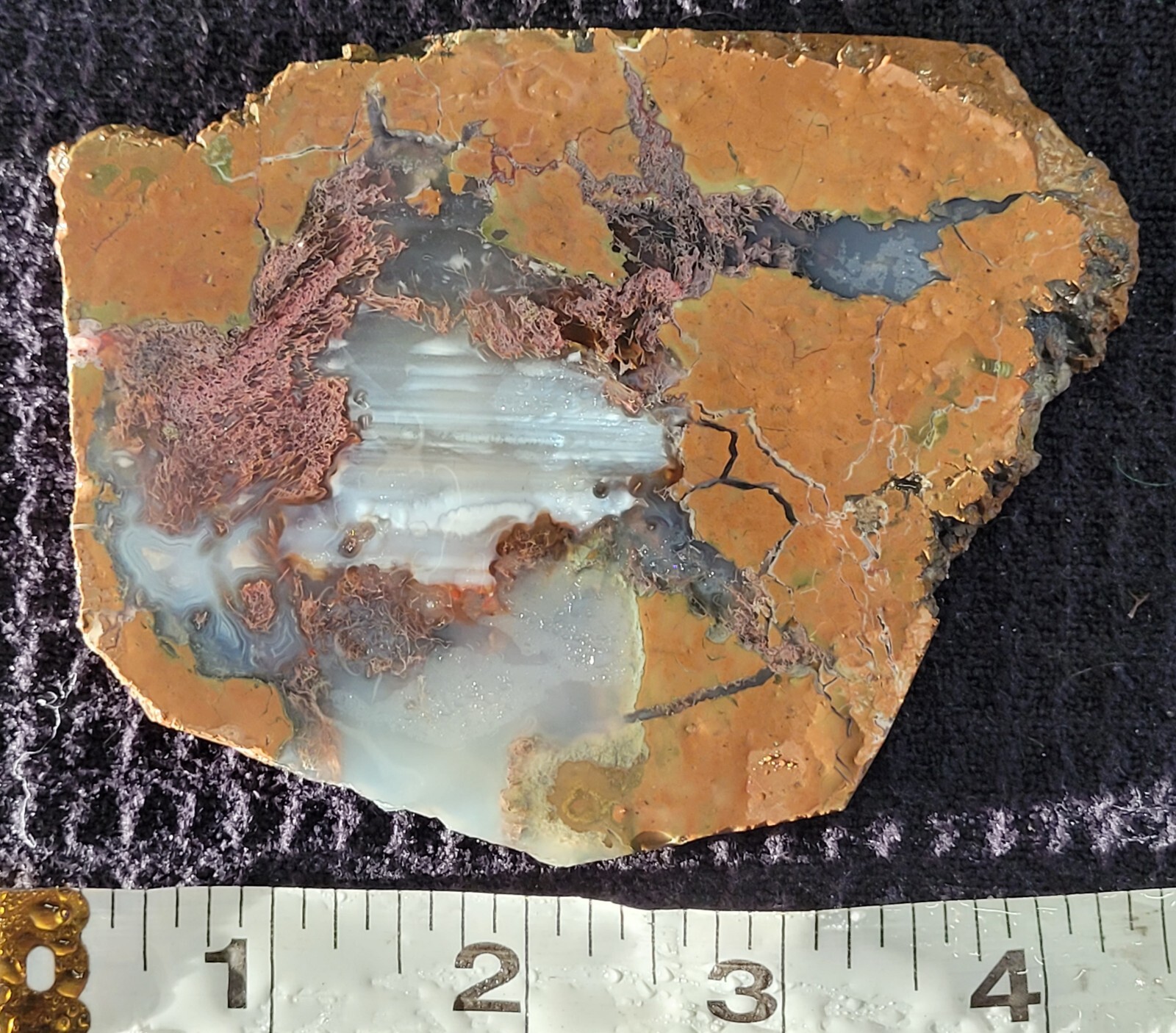 Nice Priday Plume Thunderegg Slab,  Oregon, 113 Grams, Old Stock .  B81