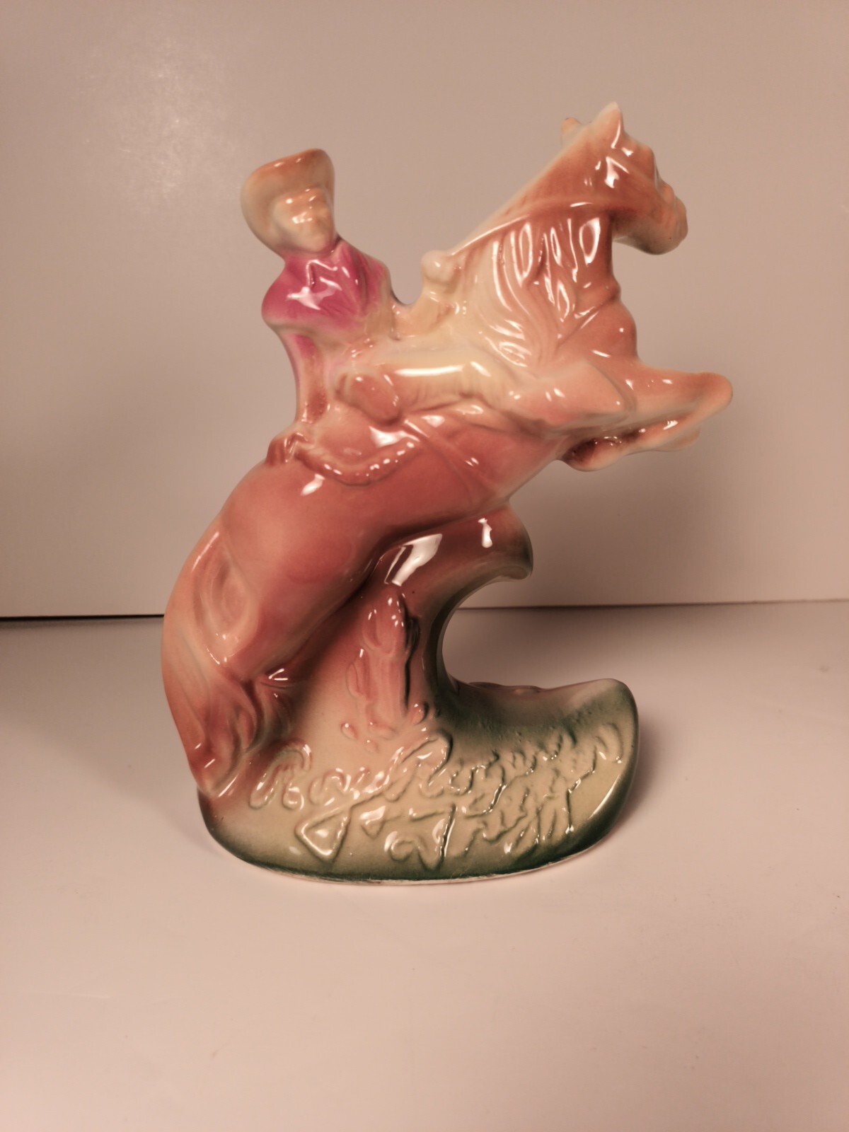 1950's Roy Rogers & Trigger Ceramic Coin Bank Western Decor Cowboy Horse MCM
