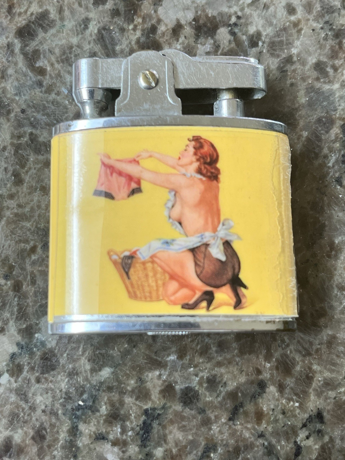 Rare Vintage 1950’ Gil Elvgren PIN UP BURLESQUE BIKINI Champion lighter Japan
