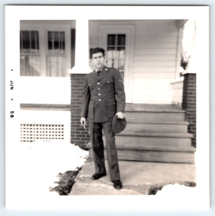 Vintage Photo Young Man U.S. Soldier 1950's Found Art DST123