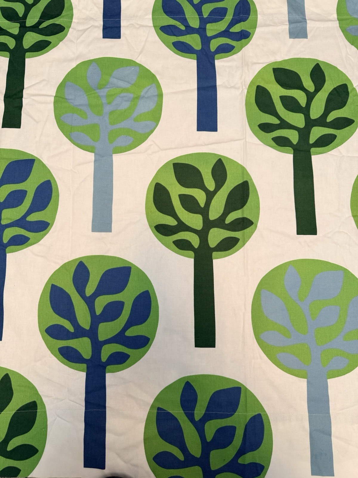 Vintage IKEA Sweden AB 2007 Helen Trast Curtain Panels x 2 Fabric MCM Design