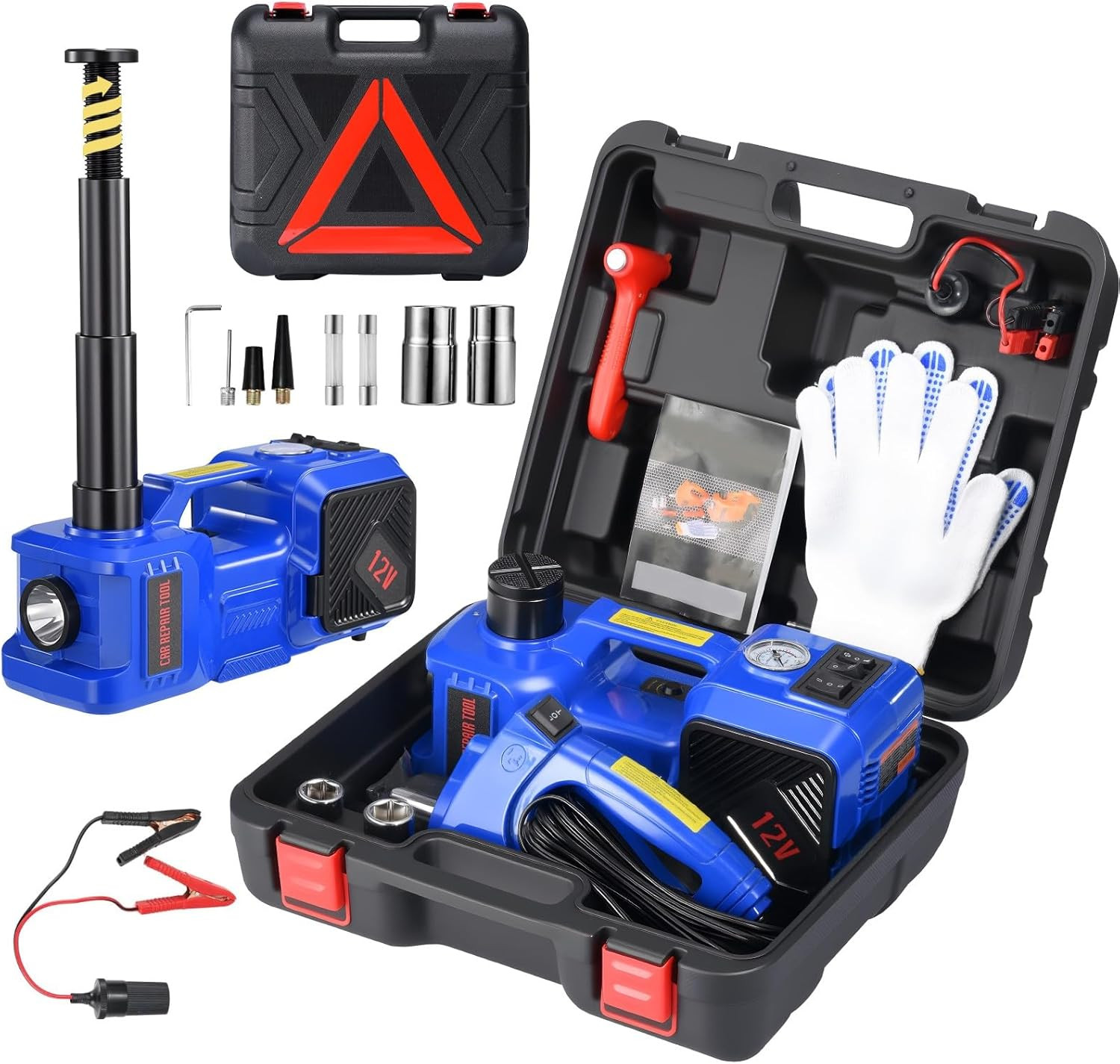 Electric Car Jack Kit 5 Ton 12V Electric Floor Jack Lift for Vehicle, Electric H