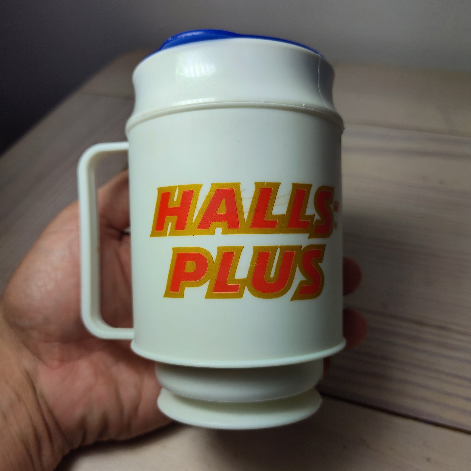 Vtg P&G Hall Plus Cough Drops Promo Travel Cup Plastic 1980s