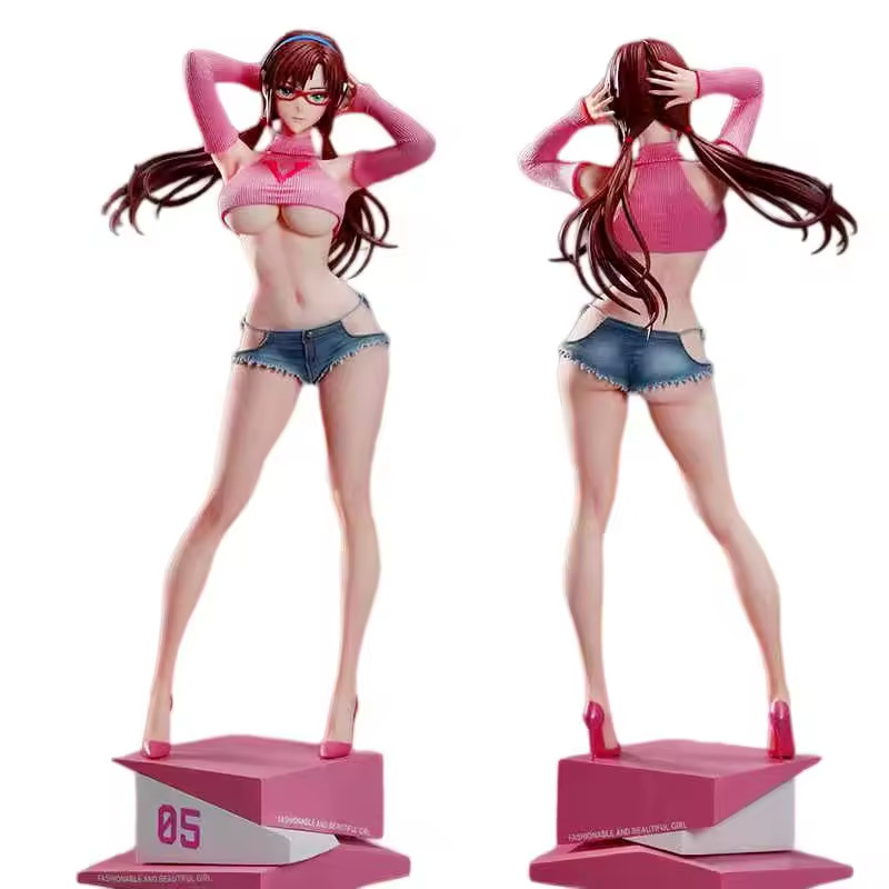 31cm Anime Makinami Summer Girlfriend GK Figure PVC Model 1/6 Desk Decor