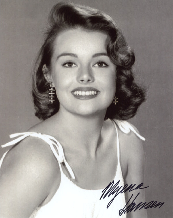 MYRNA HANSEN SIGNED AUTOGRAPHED 8x10 PHOTO 1953 MISS USA WINNER RARE BECKETT BAS