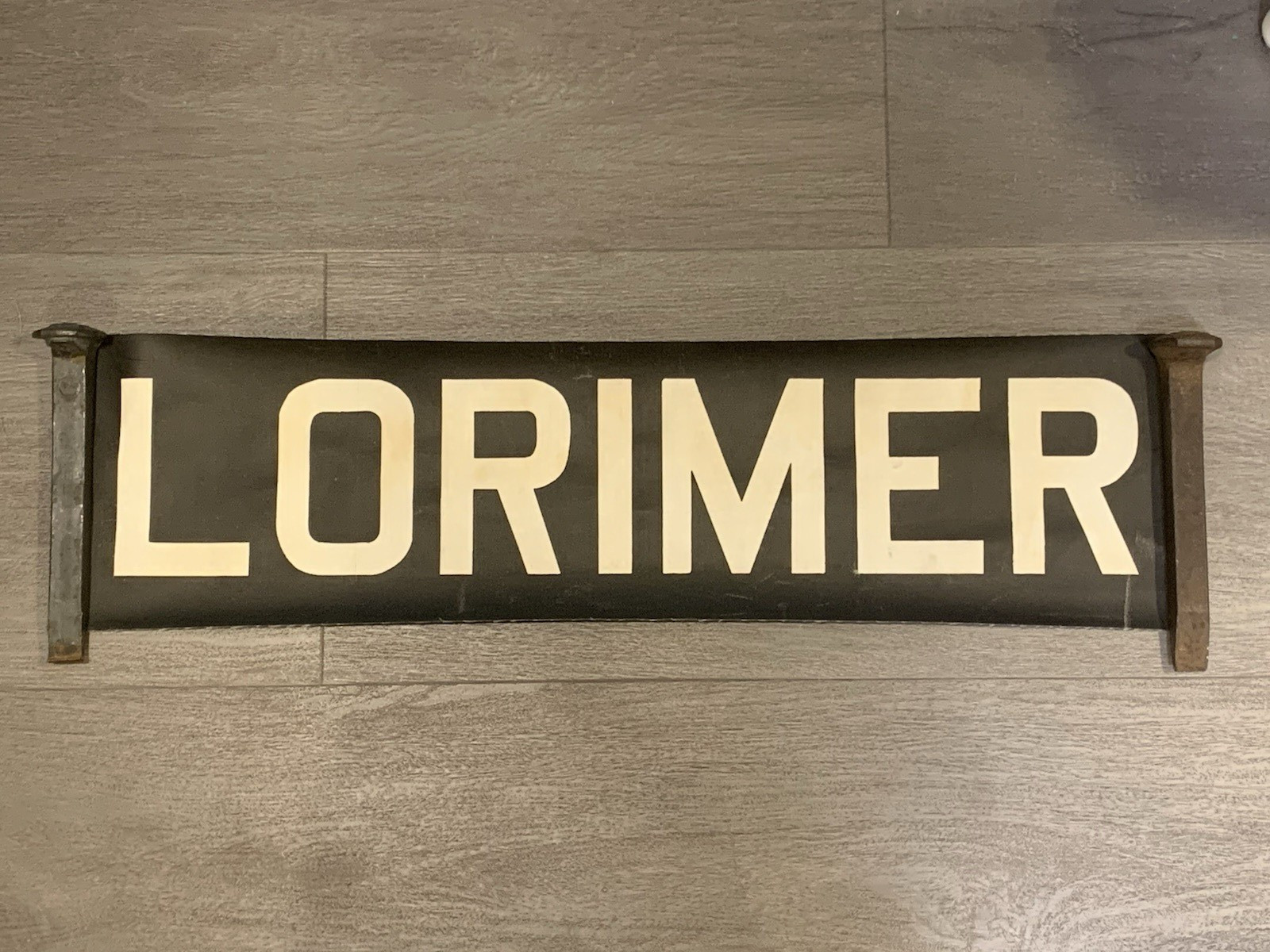 NYC BUS TROLLEY ROLL SIGN LORIMER ST. BEDFORD BROOKLYN GREENPOINT WILLIAMSBURG