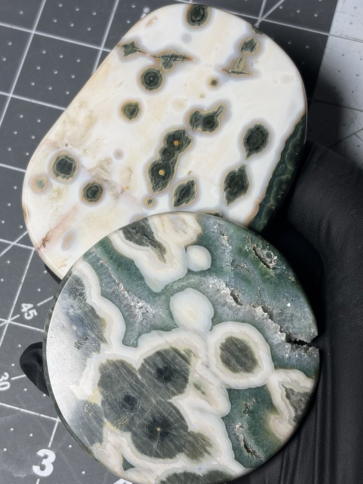 Gorgeous Ocean Jasper Medallions Old Stock Orbs Marovato 