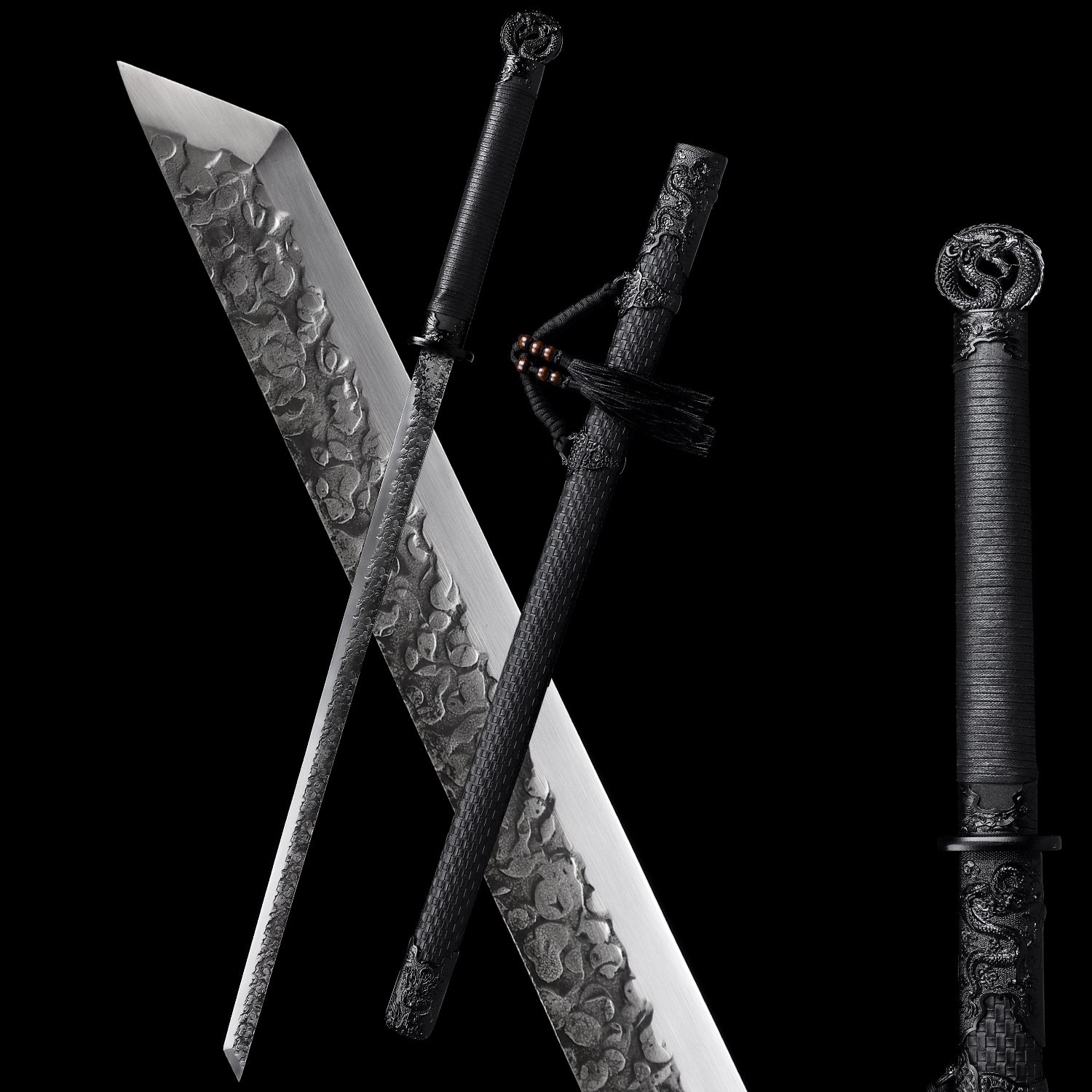 Handmade Full Tang 9260 Spring Steel Ninja Sword Japanese Straight Ninjato 