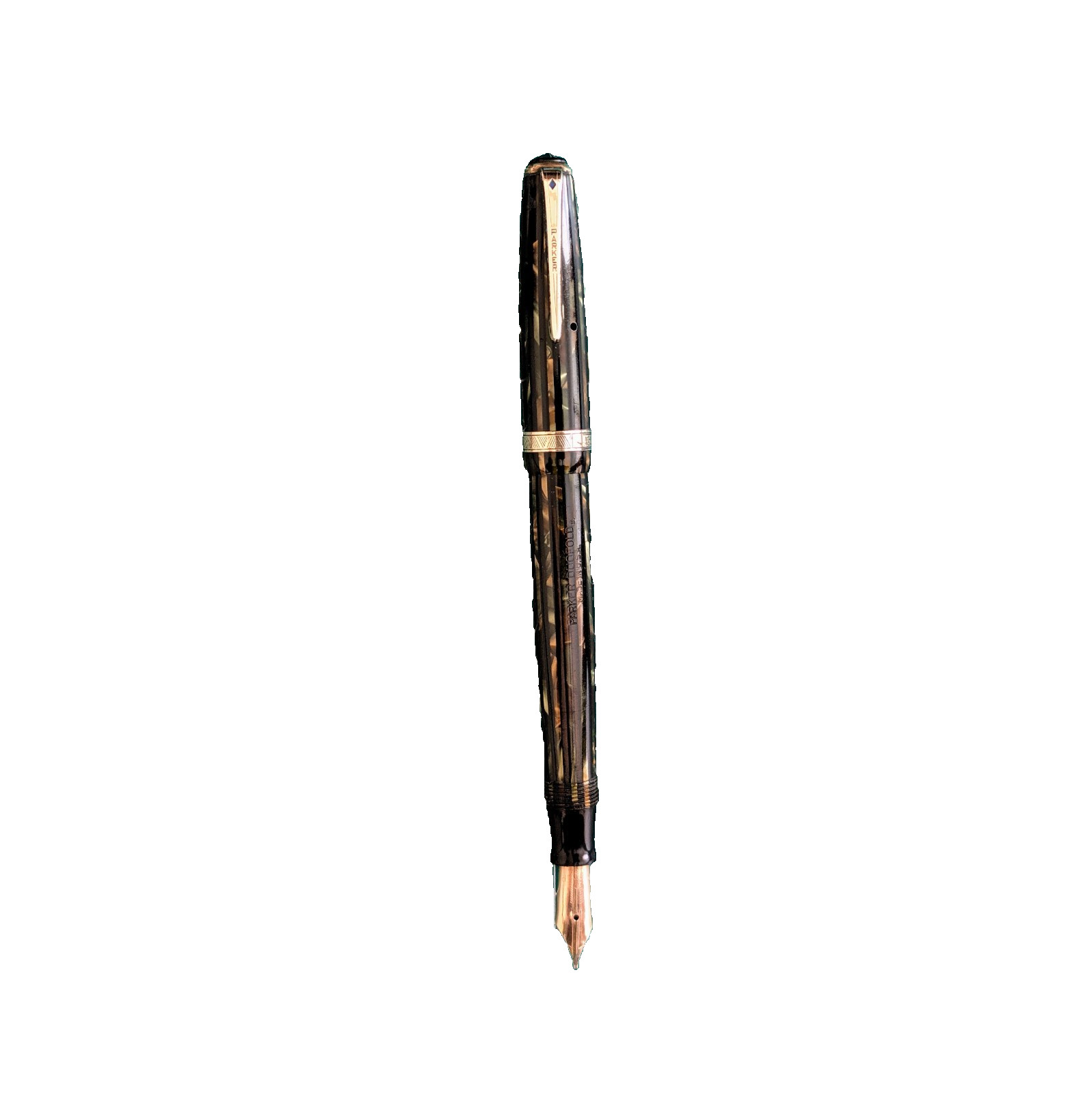Vintage 1945 Parker Duofold Vacumatic Fountain Pen 14K Gold Fine Nib Restored