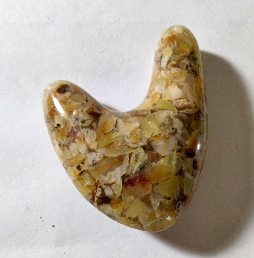 Kuripe - Marbled Stone. Beige, Honey & Brown. Indonesia Gemstone. One of a Kind.