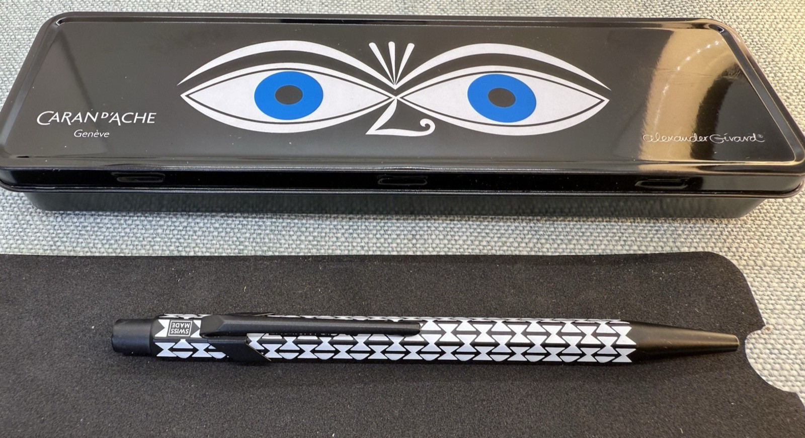 Caran d’Ache 849 Black White Double Triangle Alexander Girard LE Ballpoint Pen