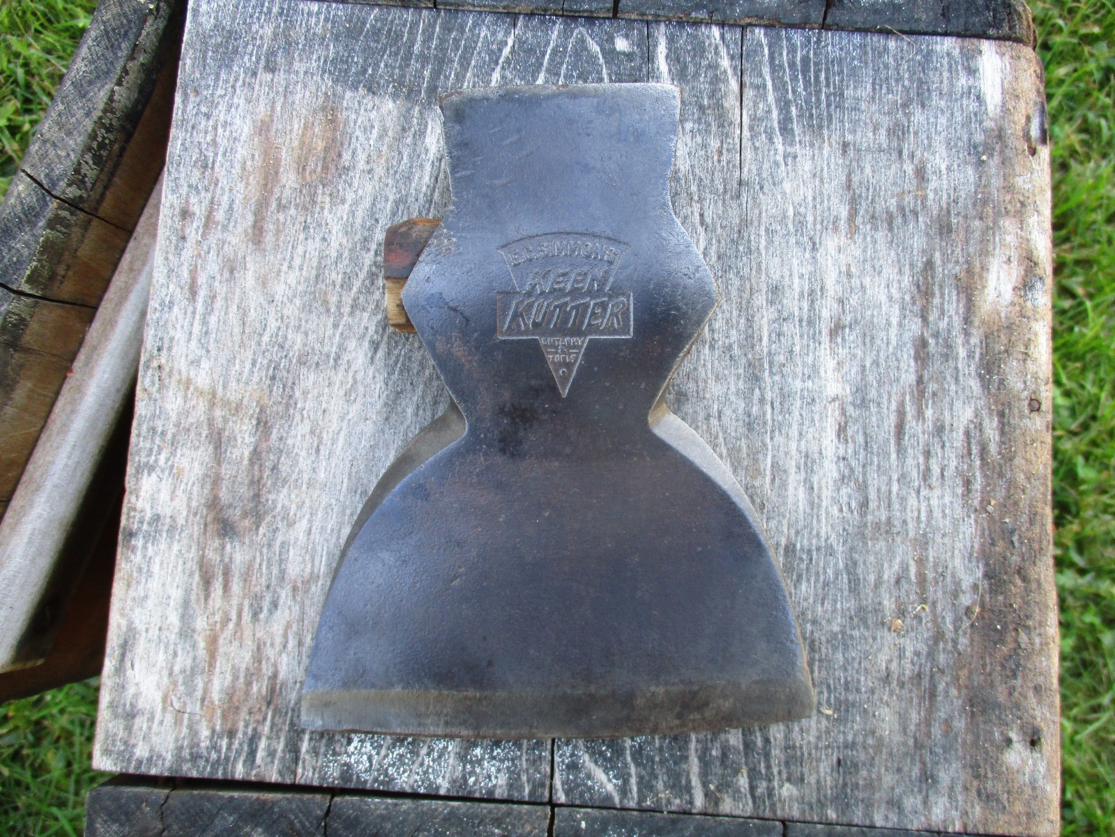 Vintage Keen Kutter Embossed Broad Hatchet Axe Head 2 lb 13 oz As Is